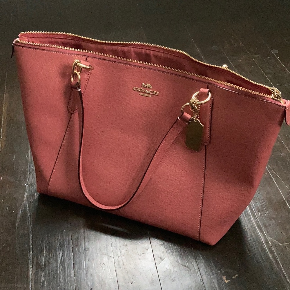 Salmon coach tote